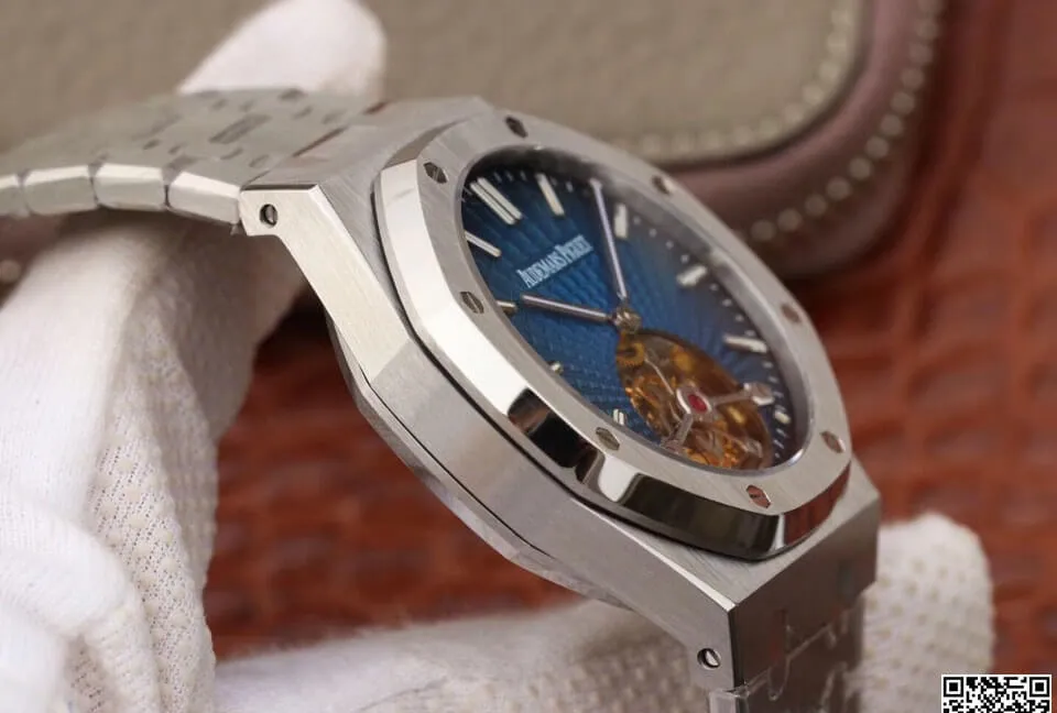 Audemars Piguet Royal Oak Tourbillon 26522TI.OO.1220TI.01 JF Factory 1:1 Best Edition Replica Watch Blue Dial